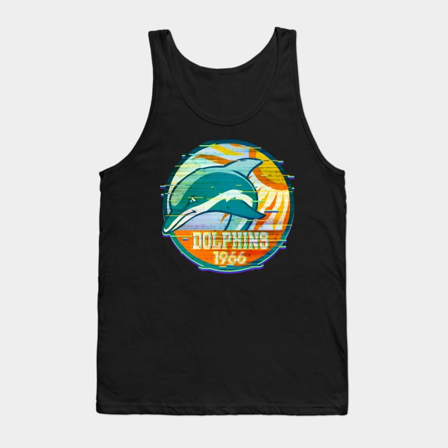 Glitch M Dolphins Tank Top by Luba